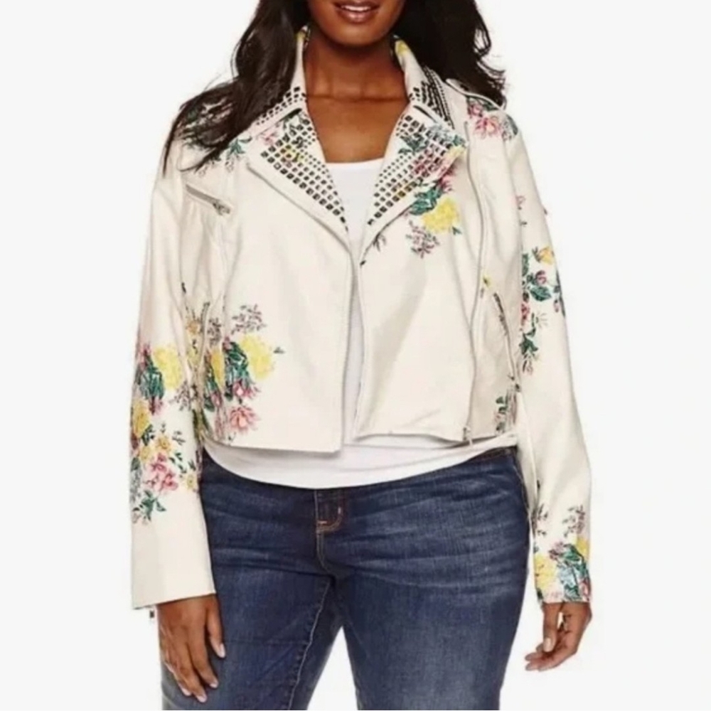 Ashley Nell Tipton Boutique Floral Jacket Size 2X